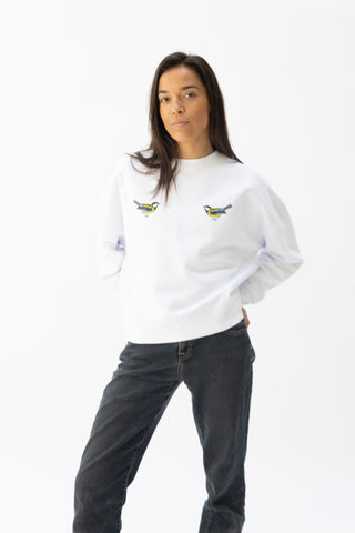 White Organic Tits Sweatshirt
