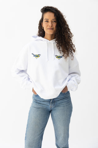 White Organic Tits Hoodie