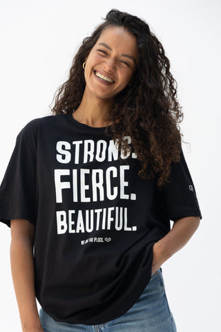 Black Organic Strong Fierce Beautiful T-Shirt