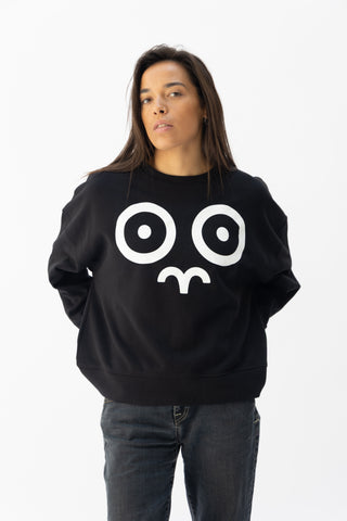 Black Organic Logo Sweatshirt
