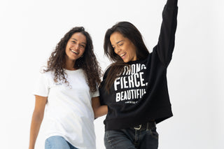 Black Organic Strong Fierce Beautiful Sweatshirt