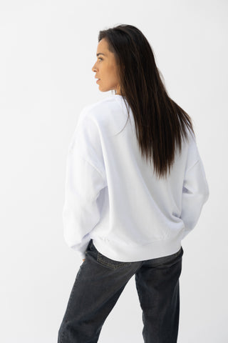 White Organic Logo Sweatshirt