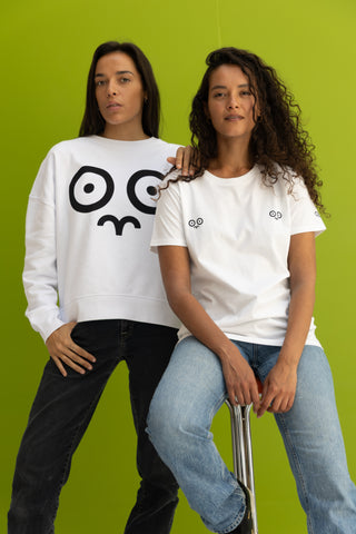 White Organic Logo Sweatshirt